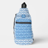 Celestial Love Stars Hearts Patroon Monogrammed Sling Bag (Voorkant)