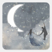 Celestial Love Vierkante Sticker (Voorkant)