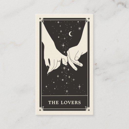 Celestial Lovers Tarot Wedding Save the Date Card Informatiekaartje (Voorkant)