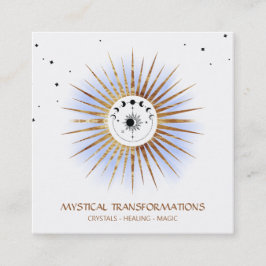 *~* Celestial Luna Lunar Moon Magic Boho Light Vierkante Visitekaartje