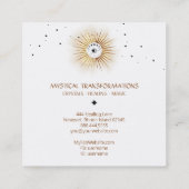 *~* Celestial Luna Lunar Moon Magic Light Boho Vierkante Visitekaartje (Achterkant)