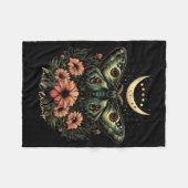 Celestial Luna Moth Subtle Anti Trump Fleece Deken (Voorkant (Horizontaal))