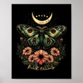 Celestial Luna Moth Subtle Anti Trump Poster (Voorkant)
