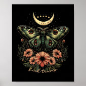 Celestial Luna Moth Subtle Anti Trump Poster (Voorkant)