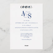 Celestial Maan Bruiloft Aankondiging Save the Date (Achterkant)