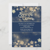 Celestial maan en sterren typografie zoet zestien kaart (Achterkant)