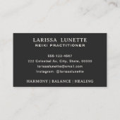 Celestial Maan Fases Floral Mystical Holistic Visitekaartje (Achterkant)