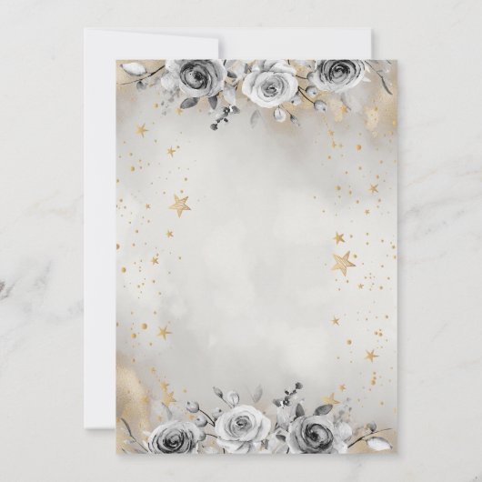 Celestial Maan Meisje Bloemen Sterren Zoet 16 Kaart (Achterkant)