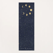 Celestial Maan Phases Gouden Monogram Yoga Mat (Voorkant)