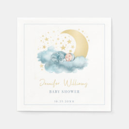 Celestial maan sterren baby jongen douche papieren servet