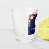 Celestial maan sterren bloemenbruiloft shot glas (Links)