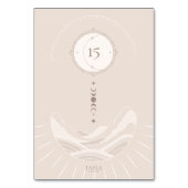 Celestial Maan Sterren Holistische Boho Tafelnumme Kaart (Voorkant)