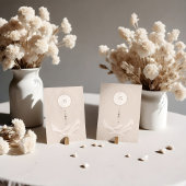 Celestial Maan Sterren Holistische Boho Tafelnumme Kaart