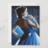 Celestial Maan Sterren Lichten Foto Quinceanera Kaart (Achterkant)