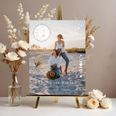 Celestial Maan Sterren Monogram Welkom Bruiloft Acryl Bord