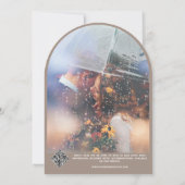 Celestial Maan & Zon Monogram Crest RSVP QR Code Kaart (Achterkant)