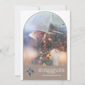 Celestial Maan & Zon Monogram Crest RSVP QR Code Kaart (Achterkant)