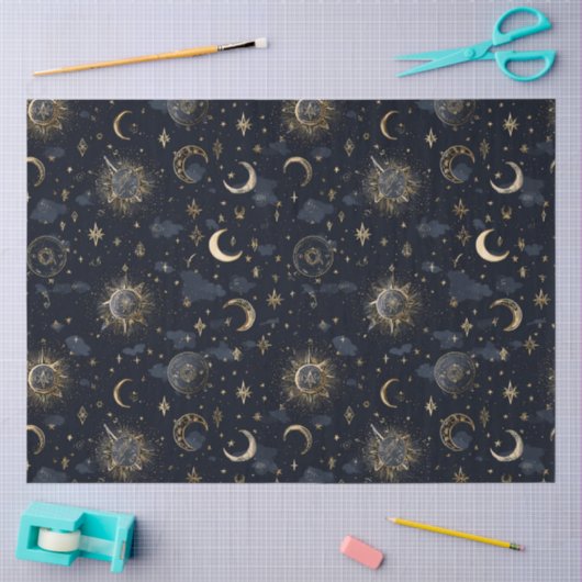 Celestial Maans & Sterren Tissuepapier (Craft)