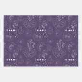 Celestial Magic Witchy Donker Paarse Inpakpapier Vel (Voorkant)