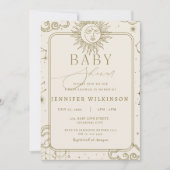 Celestial Magical Mystical Moon Stars Baby shower Kaart (Voorkant)