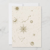 Celestial Magical Mystical Moon Stars Baby shower Kaart (Achterkant)