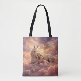 Celestial Maiden Horse Fantasy Tote Bag
