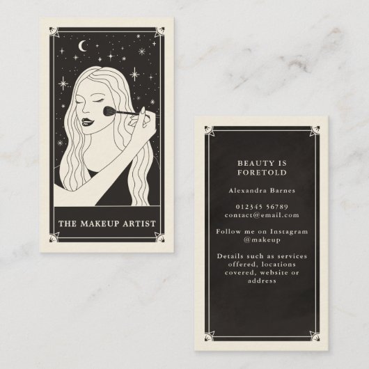 Celestial Makeup Artist Visitekaartje (Voorkant / Achterkant)