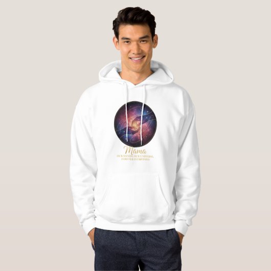 Celestial Mama Hands Galaxy Universe Hoodie (Voorkant volledig)