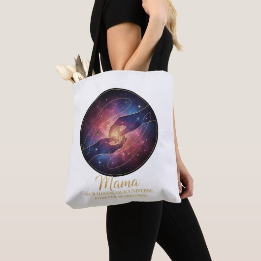 Celestial Mama Hands Galaxy Universe Tote Bag (Dichtbij)