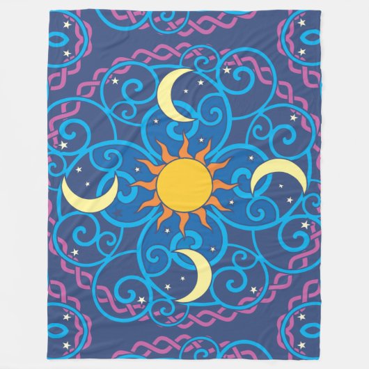 Celestial Mandala Fleece Blanket Deken (Voorkant)