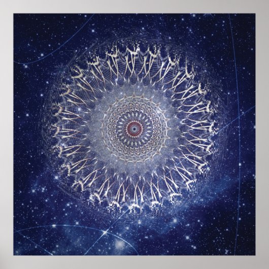 Celestial Mandala Galaxy Art Poster (Voorkant)