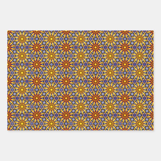 Celestial Mandala Sun Floral Inpakpapier Vel (Voorkant)