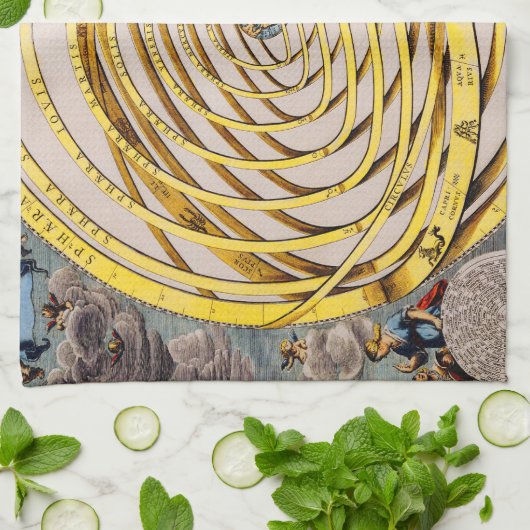 Celestial Map Andres Celarius Kitchen Towel Theedoek (Gevouwen)