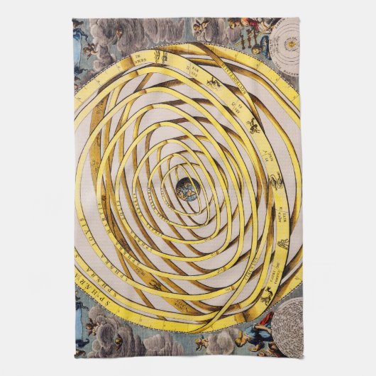 Celestial Map Andres Celarius Kitchen Towel Theedoek (Verticaal)