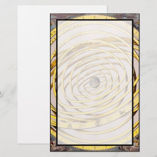Celestial Map Andres Celarius Stationery Briefpapier (Voorkant / Achterkant)