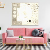 Celestial Map Canvas Afdruk (Insitu (Woonkamer))