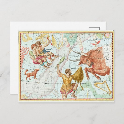  Celestial Map Constellations Briefkaart (Voorkant / Achterkant)