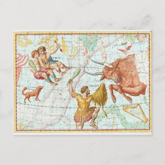  Celestial Map Constellations Briefkaart (Voorkant)