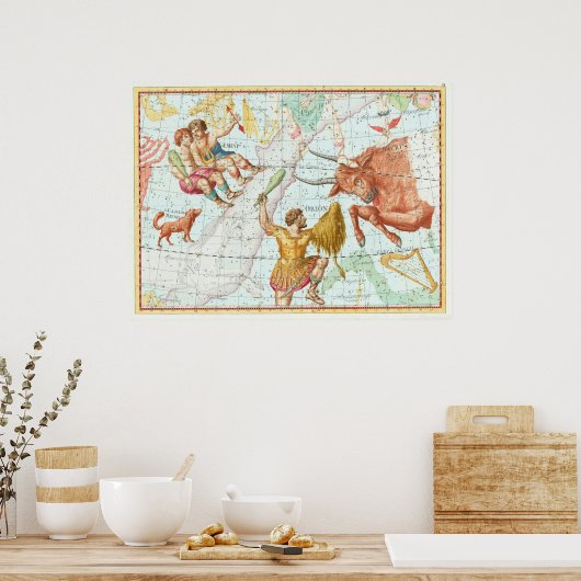  Celestial Map Constellations Poster (Keuken)