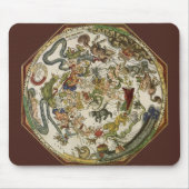 Celestial Map door Peter Apian,  astronomie Muismat (Voorkant)