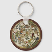 Celestial Map door Peter Apian, astronomie Sleutelhanger (Achterkant)