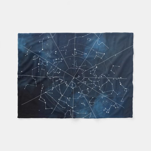 Celestial Map Fleece Deken (Voorkant (Horizontaal))