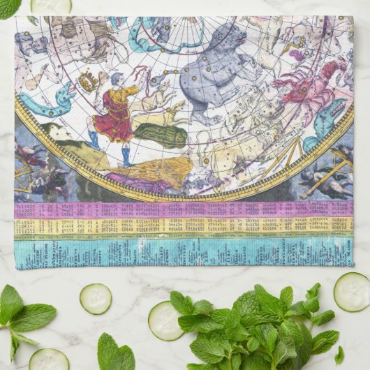 Celestial Map Hemisphaerium Coeli Boreale Theedoek (Gevouwen)