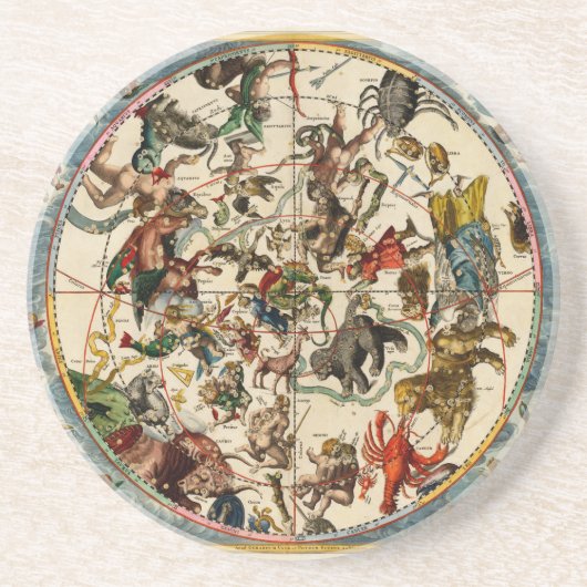 Celestial map.jpg zandsteen onderzetter (Voorkant)