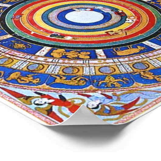 Celestial Map met Angels Poster (Hoek)