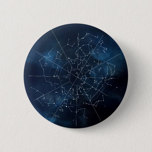 Celestial Map Ronde Button 5,7 Cm (Voorkant)