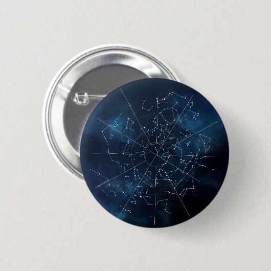 Celestial Map Ronde Button 5,7 Cm (Voorkant /achterkant)