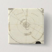 Celestial Map Vierkante Button 5,1 Cm (Voorkant)