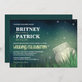 Celestial Mason Jar Firefly bruiloft uitnodigingen (Voorkant / Achterkant)