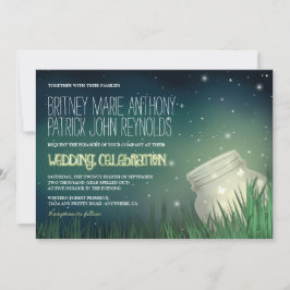 Celestial Mason Jar Firefly bruiloft uitnodigingen